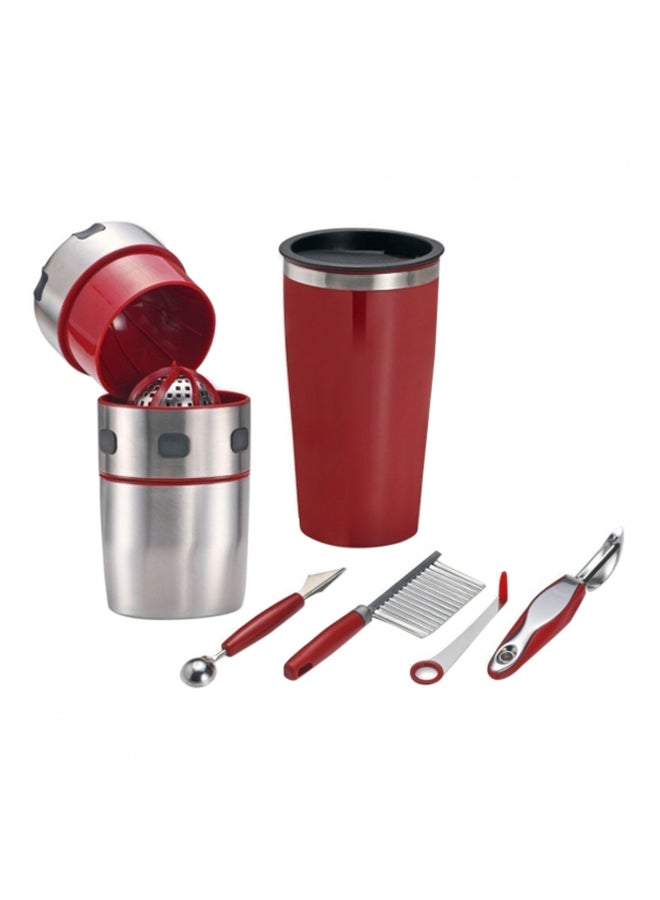 Juicer In Pro Citrus Juicer Silver/Red  - Image 1