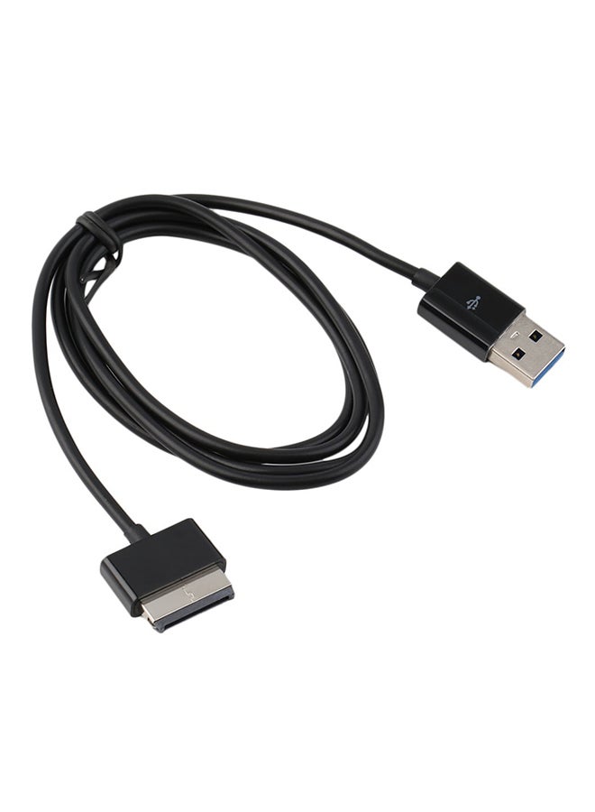 كابل شاحن  USB لمزامنة البيانات أسود