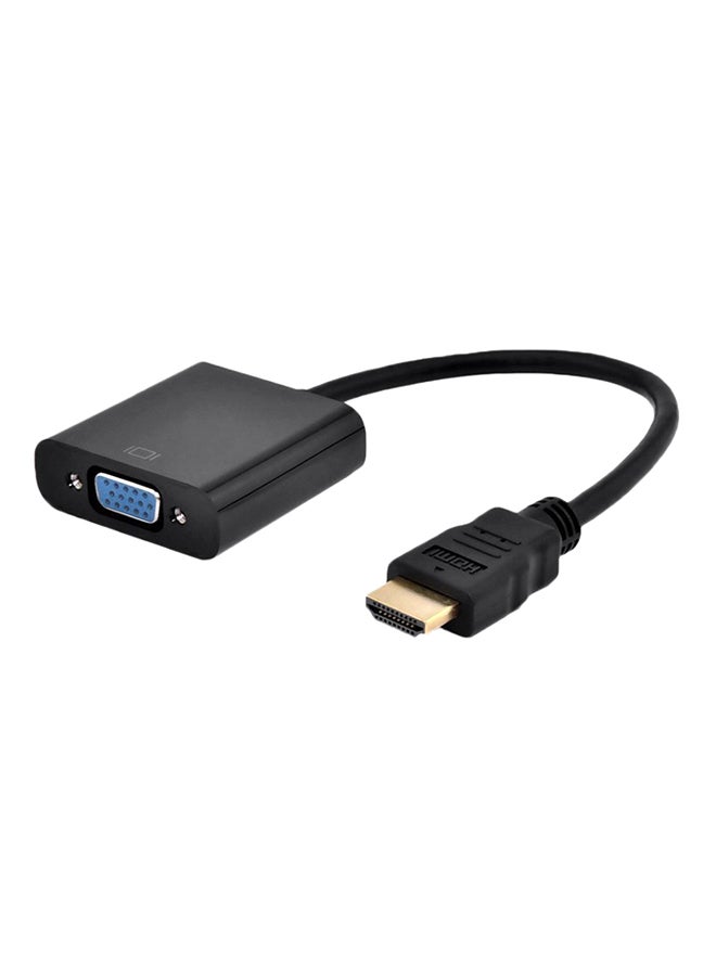 HDMI To VGA Video Convertible Adapter For Laptop/DVD Black - Image 1