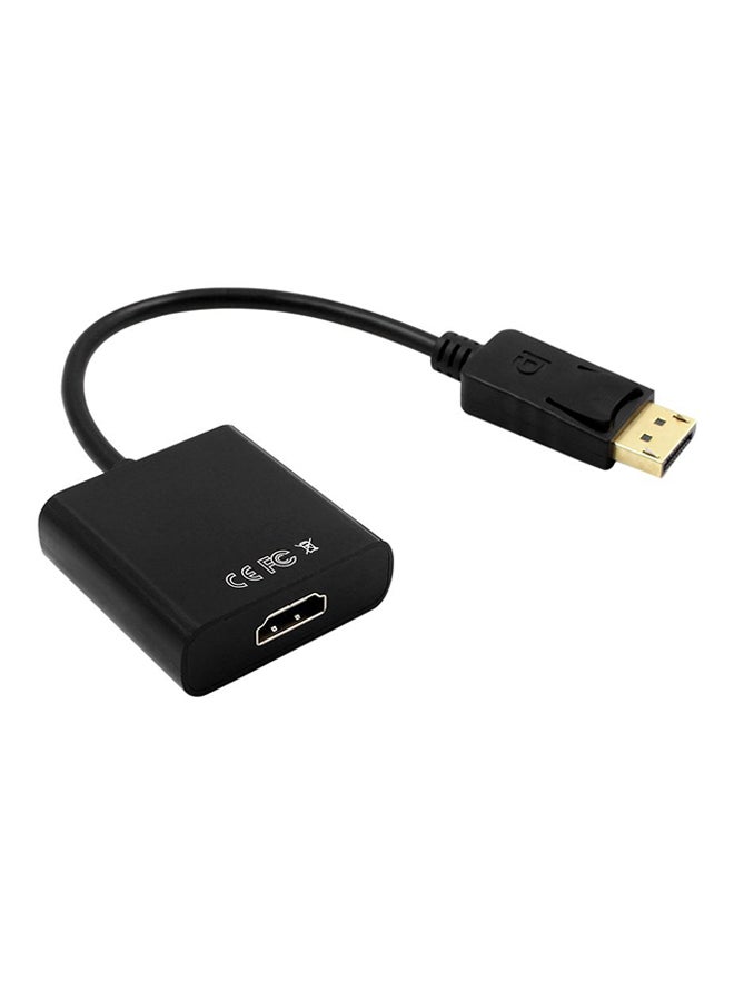 Displayport Male To HDMI Female Convertible Adapter Black