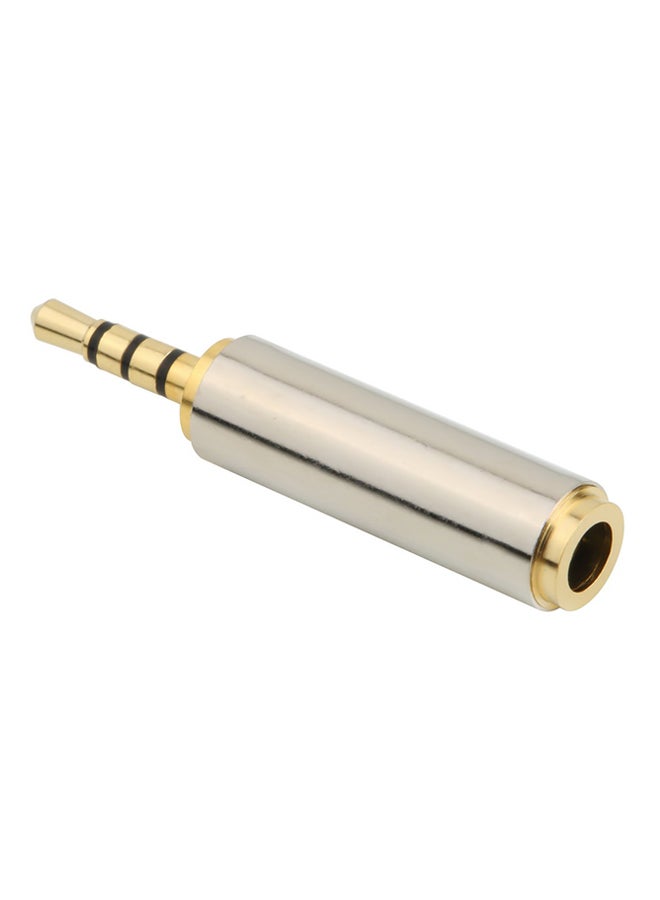 Generic - 2.5mm Male To 3.5mm Female Audio Headphones Jack Converter Gold/Silver - Image 1