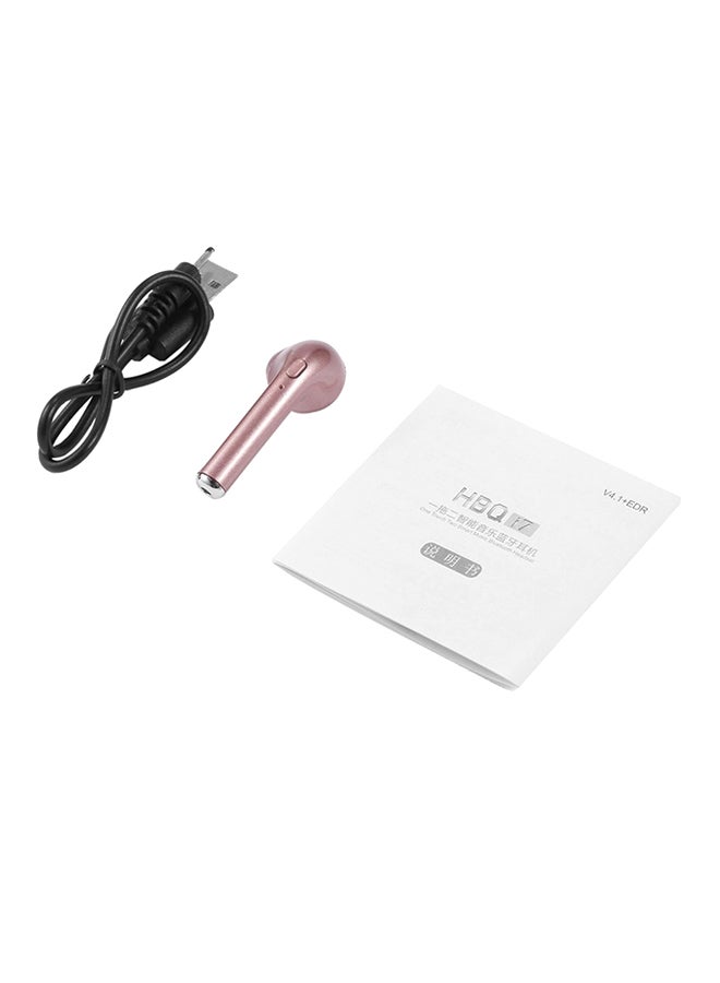 Generic Bluetooth Wireless In-Ear Earbud With Mic Rose Gold/Black 