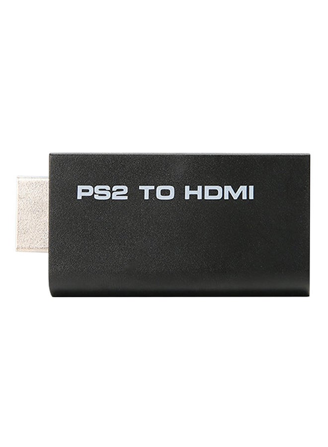PS2 To HDMI Audio Video Converter Adapter Black