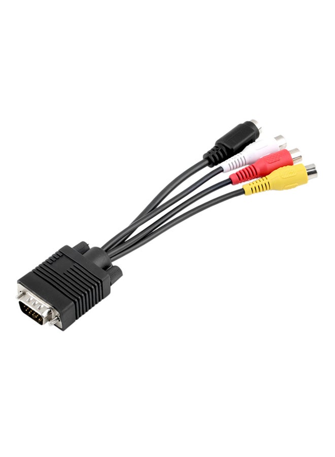 VGA To Video TV Out Female Converter Adapter Black