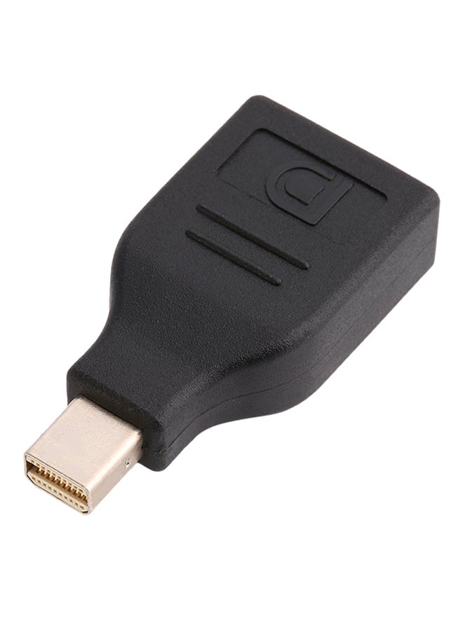 Mini Display Port Male To Female Converter Black