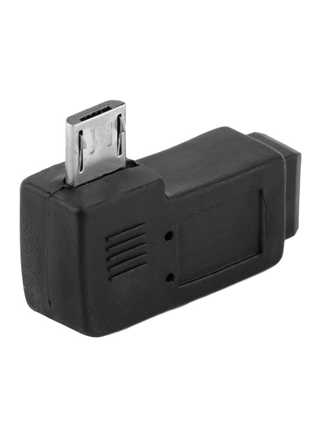 Mini USB 5-Pin Female To Micro 5-Pin Male Adapter Black