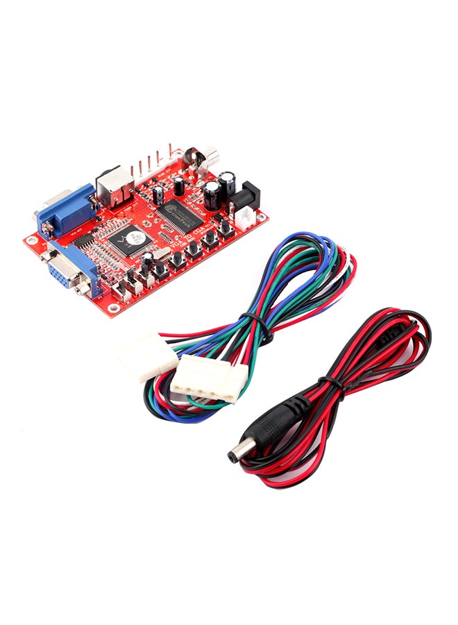 VGA To CGA/CVBS/S HD Portable Video Game Converter Board Multicolour