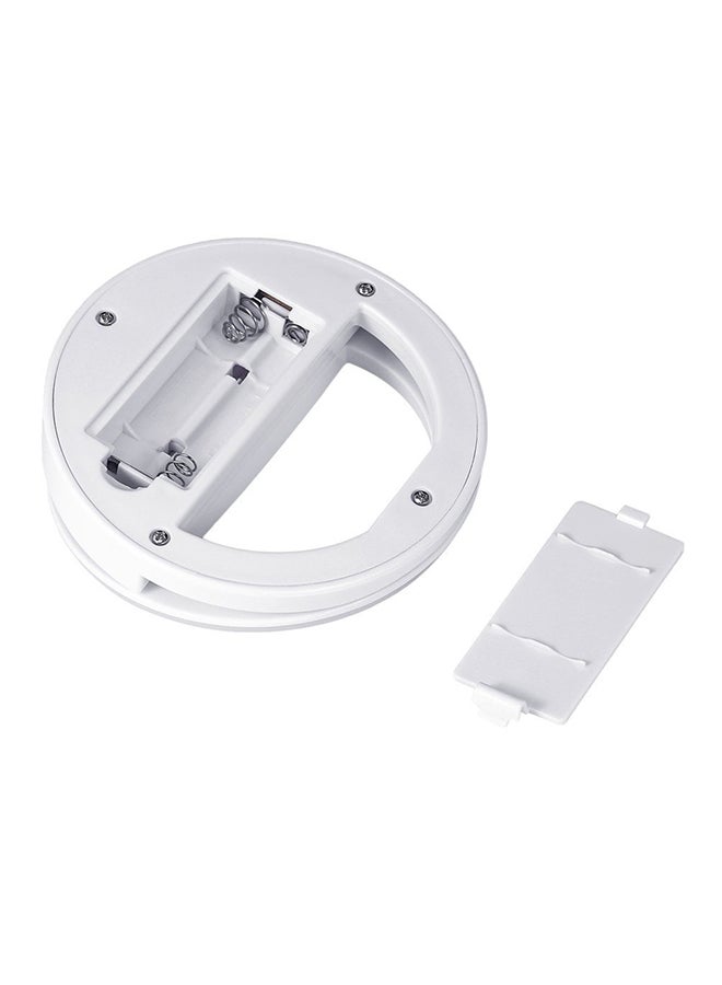 Generic Portable Selfie Light Ring Clip LED Flash White 