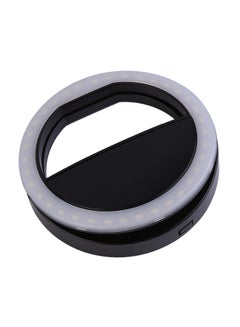 Generic Portable Selfie Light Ring Clip LED Flash Black/Grey  - Image 1