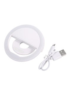 Generic SG-11 Mini Rechargeable Phone LED Selfie Lamp Ring Light White  - Image 1