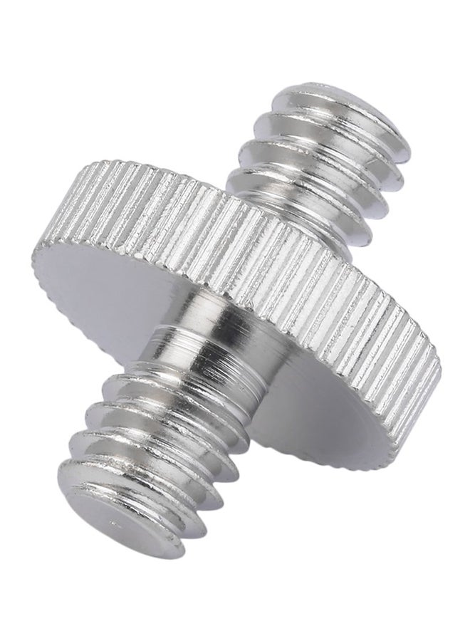 0.25 Male To 0.25 Male Camera Screw For Tripod Mount Silver 
