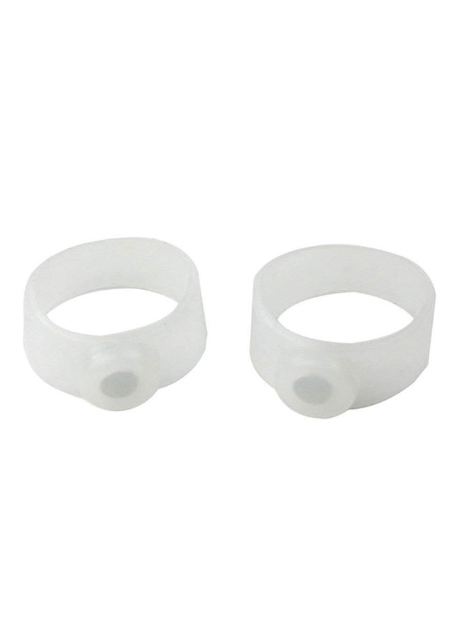 Generic 2-Pair Magnetic Silicon Foot Massage Toe Ring 