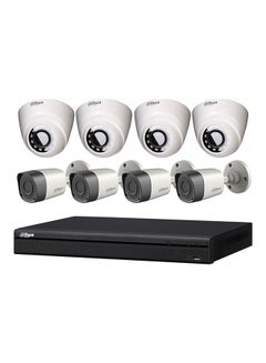 داهوا طقم كاميرا مراقبة مع DVR مكون من 8 قطع 