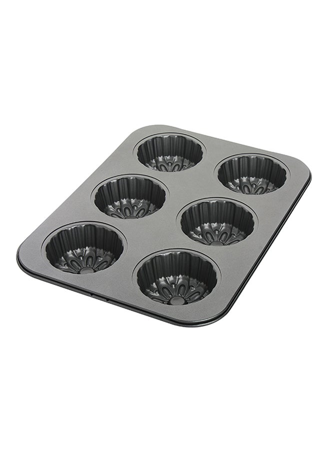 Lambart 6-Cups Mini Muffin Pan Dark Grey