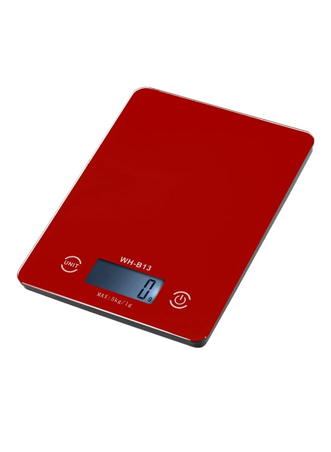 ANSELF LCD Digital Kitchen Food Scale 5 Kg Red