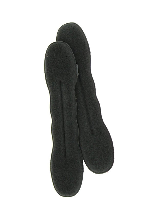 2-Piece Magic Hair Donut Clip Set Black