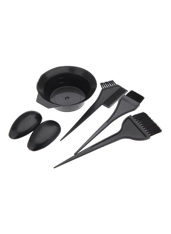6-Piece Brush And Bowl Set Black