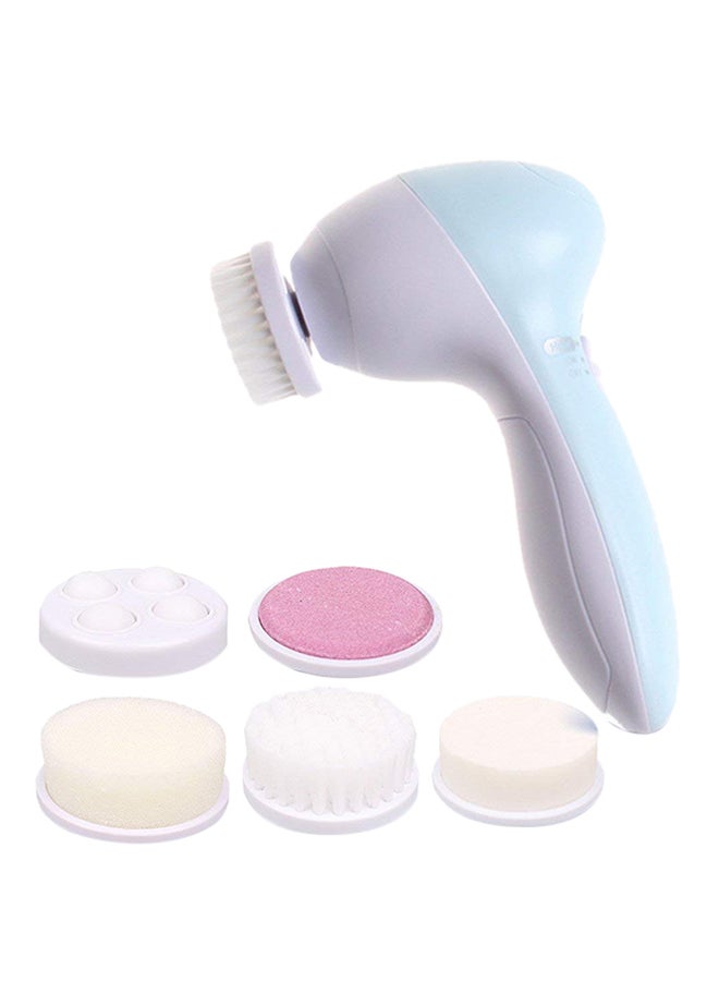 جهاز تدليك الوجه 5 في 1 أزرق/ أبيض