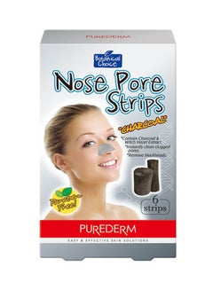 Purederm 6-Piece Charcoal Nose Pore Strip Set Grey 