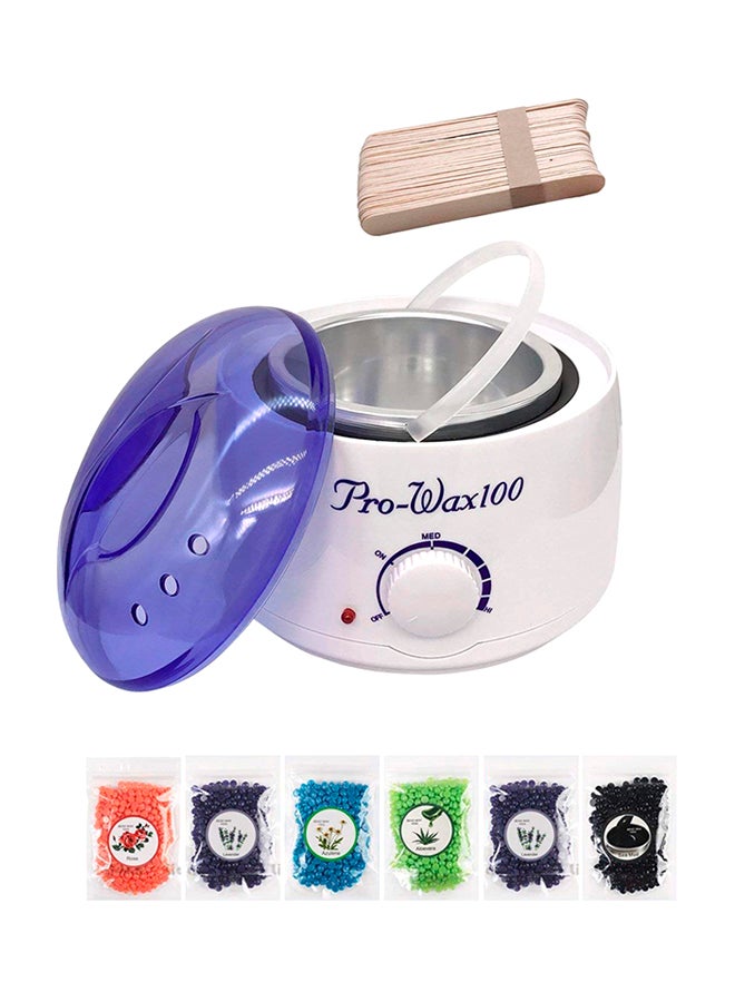 برو واكس 100 عدة  إزالة الشعر الكهربائية أبيض/أرجواني - Image 1