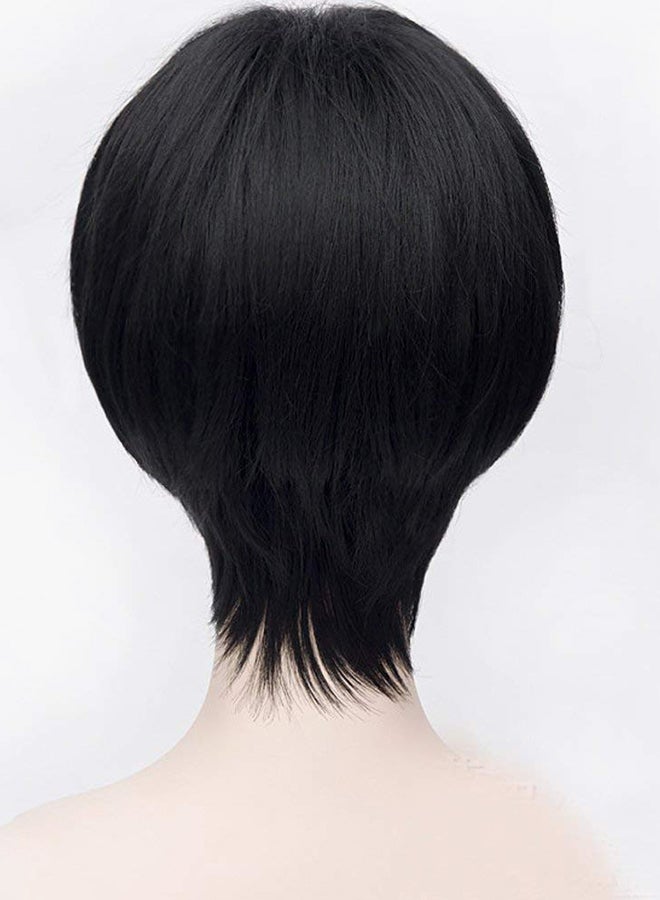 Short Straight Hair Wig Black - Image 2