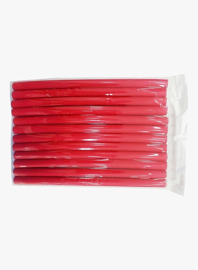 10-Piece Flexible Hair Roller Set Pink 24cm - Image 2