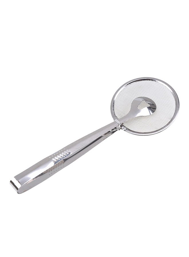 Multi-Functional Filter Spoon Strainer With Clip Food Silver 30x11x5cm
