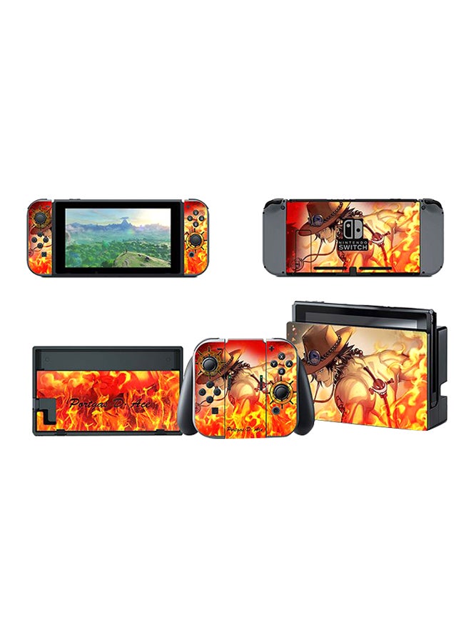 One Piece Ace Skin Sticker For Nintendo Switch Console - v1530609891/N15505974A_1