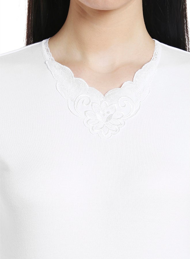 بي واي سي مجموعة ملابس حرارية للجسم بالكامل مكونة من قطعتين أبيض - Image 4