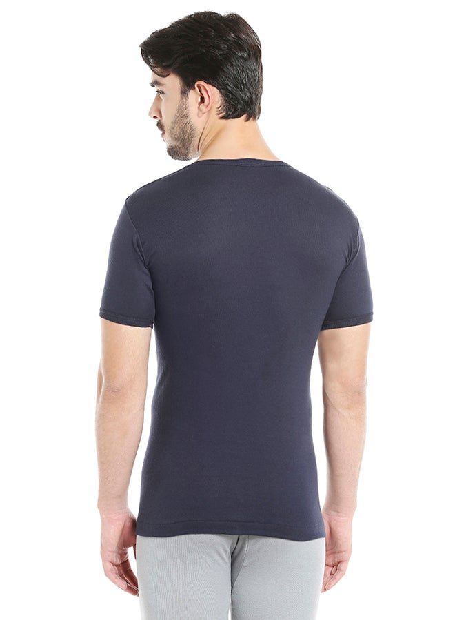 BYC Short Sleeves Undershirt Navy Blue  - Image 2