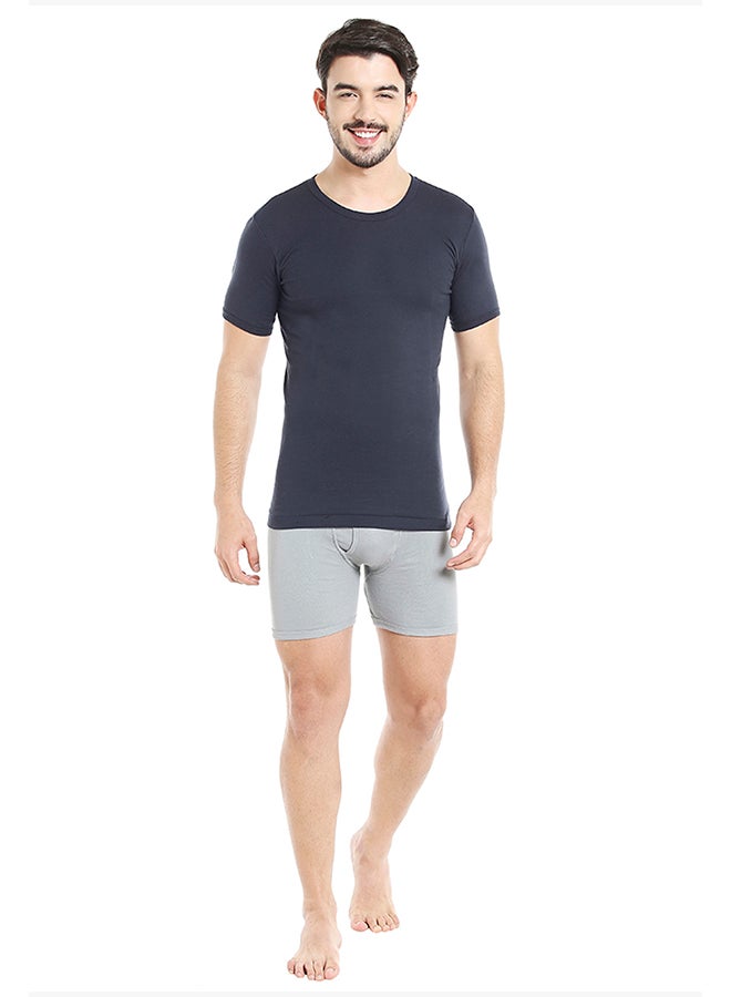 BYC Short Sleeves Undershirt Navy Blue  - Image 3