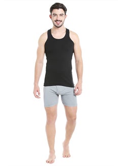 Sleeveless Cotton Vest Black - v1530610022/N15546949V_3