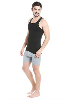 Sleeveless Cotton Vest Black - v1530610022/N15546949V_4