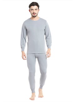 Cotton Blend Fullbody Underwear Set Dark Grey
