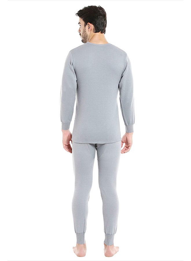 BYC - Cotton Blend Fullbody Underwear Set Dark Grey - Image 1