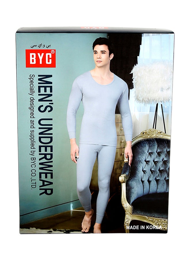 BYC - Cotton Blend Fullbody Underwear Set Light Grey - Image 1
