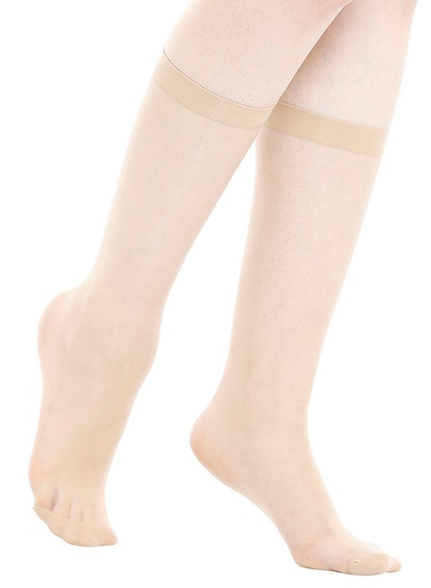 جوارب تغطي الركبة لون البشرة