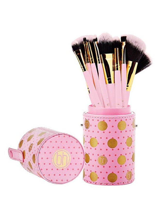 BH Cosmetics - 11-Piece Makeup Brush Set Pink/Gold - Image 1