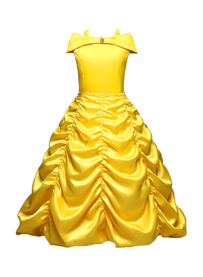 Generic Princess Bow Tie Maxi Dress Yellow  - Image 1