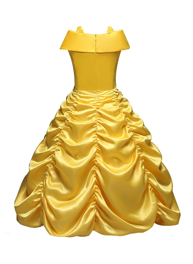 Generic Princess Bow Tie Maxi Dress Yellow  - Image 2