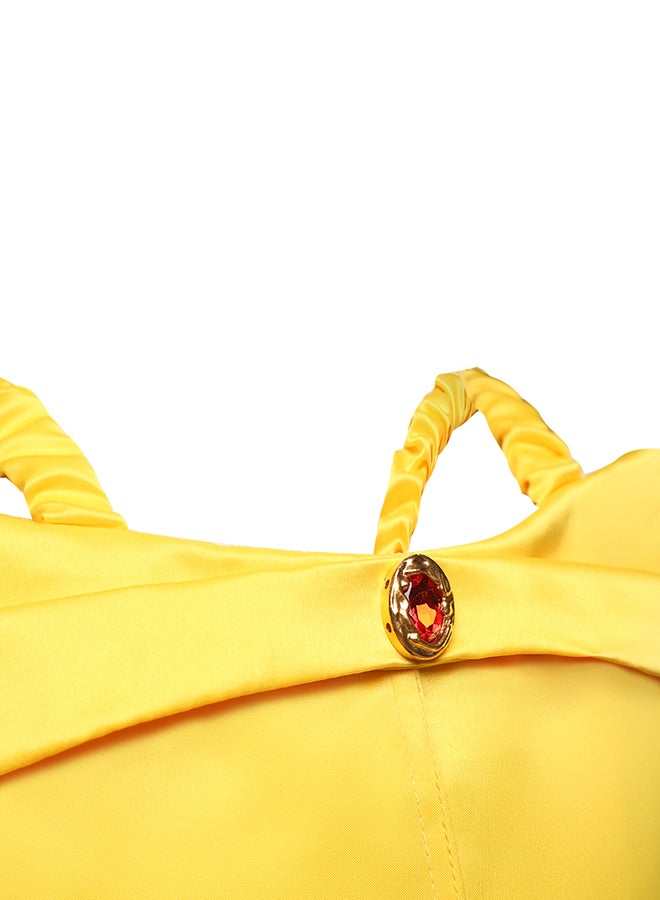 Generic Princess Bow Tie Maxi Dress Yellow  - Image 4