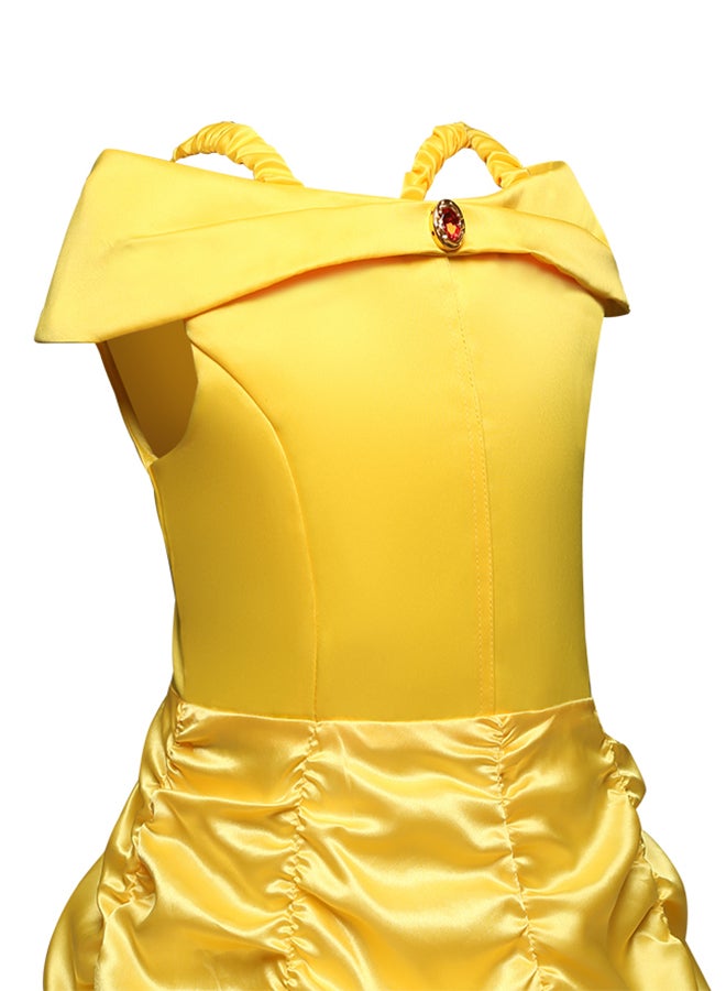 Generic Princess Bow Tie Maxi Dress Yellow  - Image 5