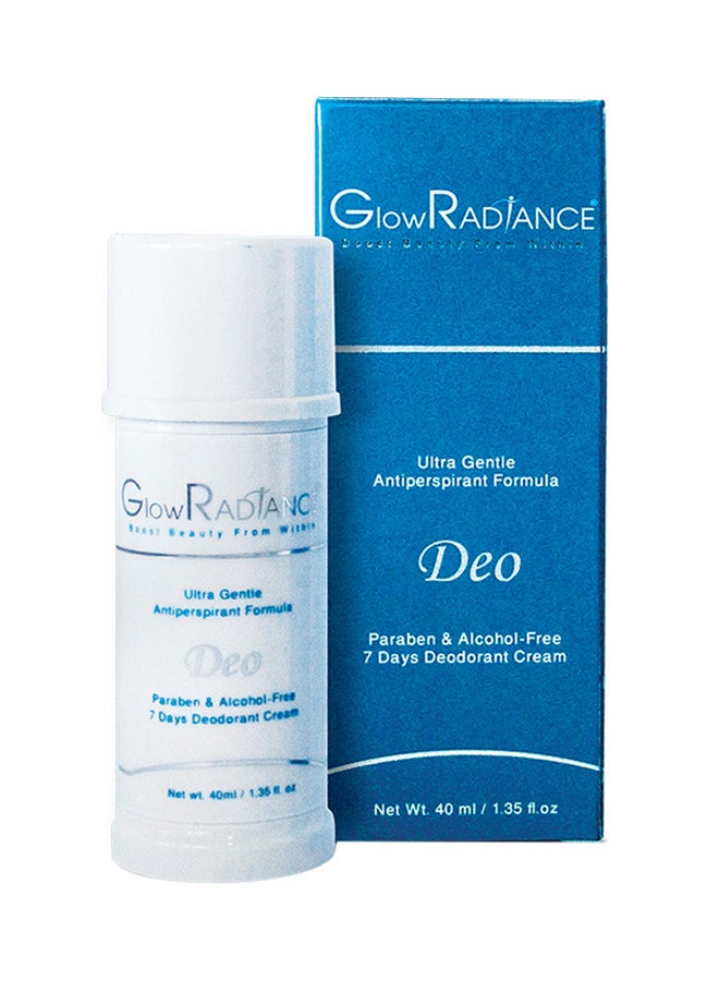 Glow Radiance Ultra Gentle Antiperspirant Deodorant Cream 40ml 