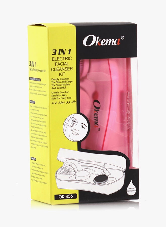 Okema - 3 In 1 Facial Cleanser Kit OK - 456 White/Red - Image 1