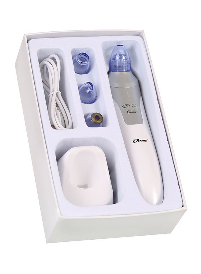Okema - Electric Face Acne Suction Tool Kit OK-457 White/Grey - Image 1