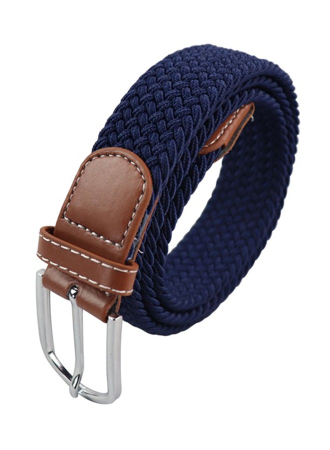 Stretch Webbed Belt Blue/Brown  - Image 1