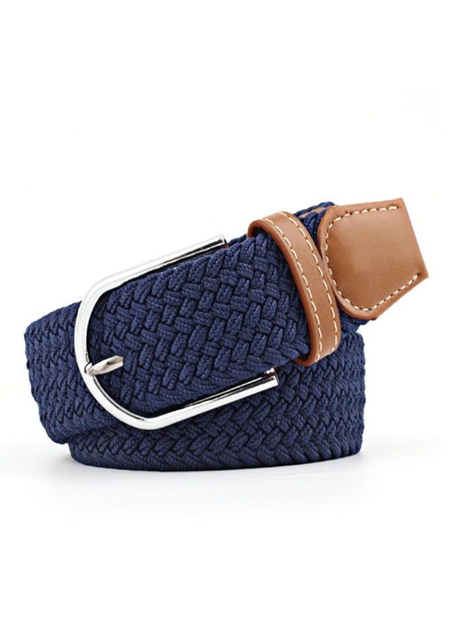 Stretch Webbed Belt Blue/Brown  - Image 2