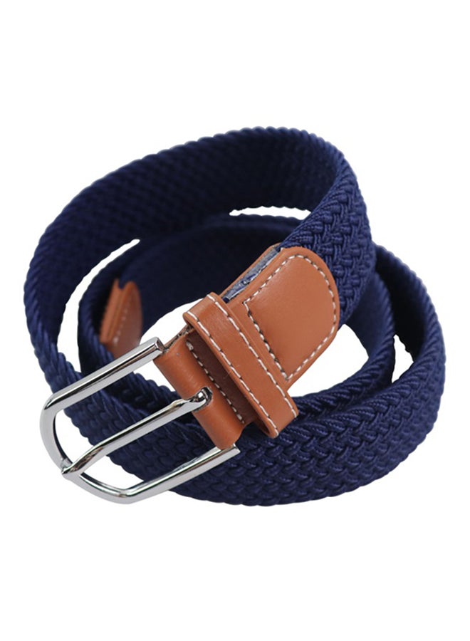 Stretch Webbed Belt Blue/Brown  - Image 3