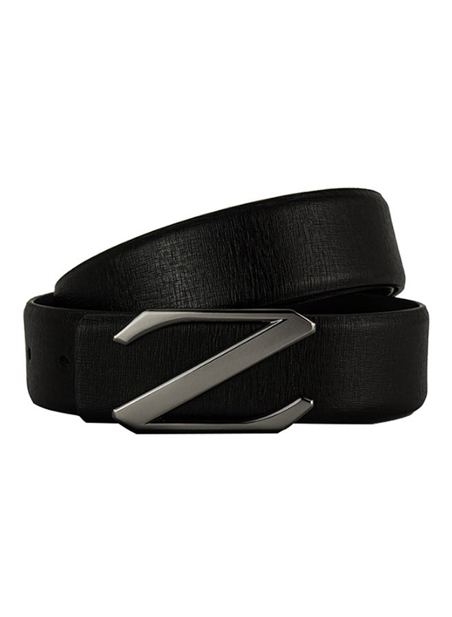 Genuine Leather Belt Black  - Image 2