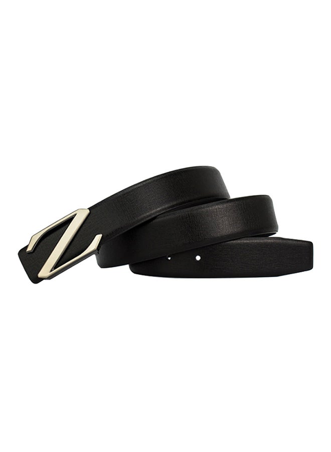 Genuine Leather Belt Black  - Image 3
